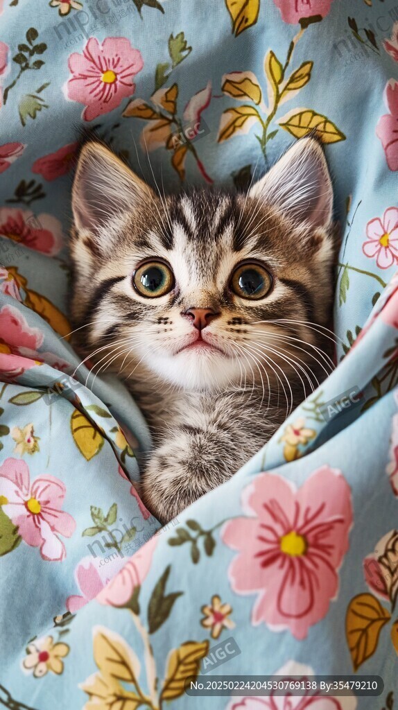 呆萌小花猫