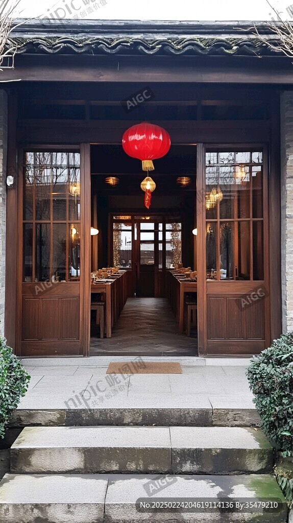 茶楼门口