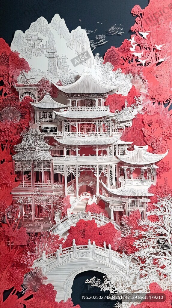 立体剪纸纸雕