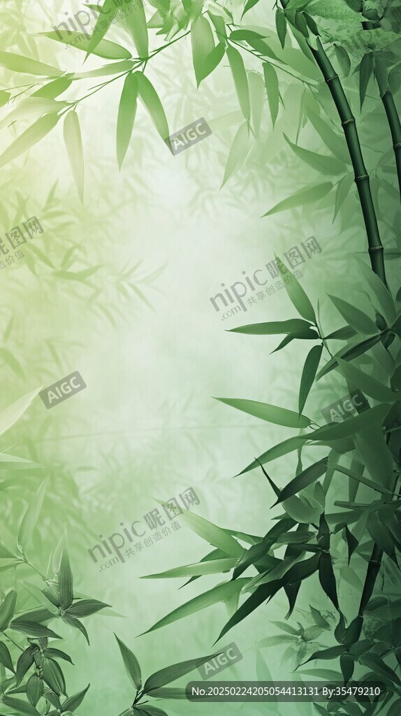 唯美竹叶背景