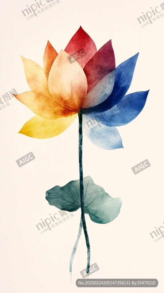 莲花插画啊