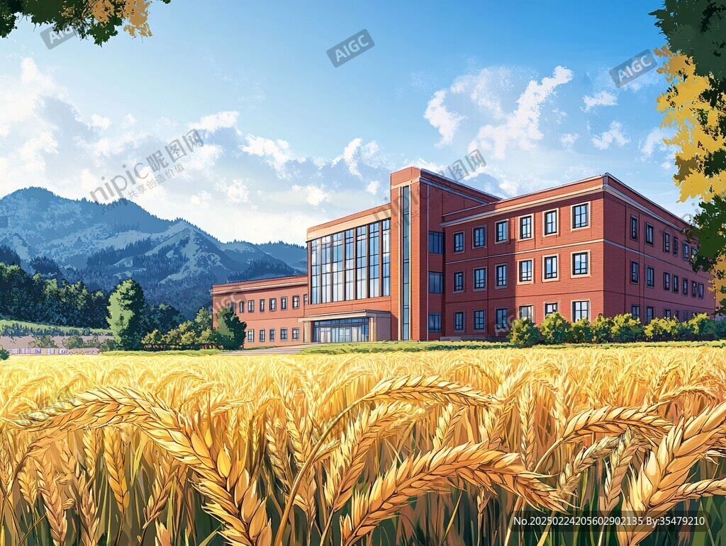 西北农林科技大学插画
