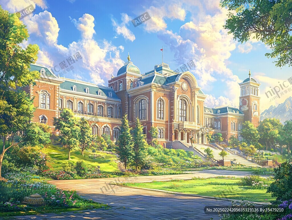 大礼堂插画