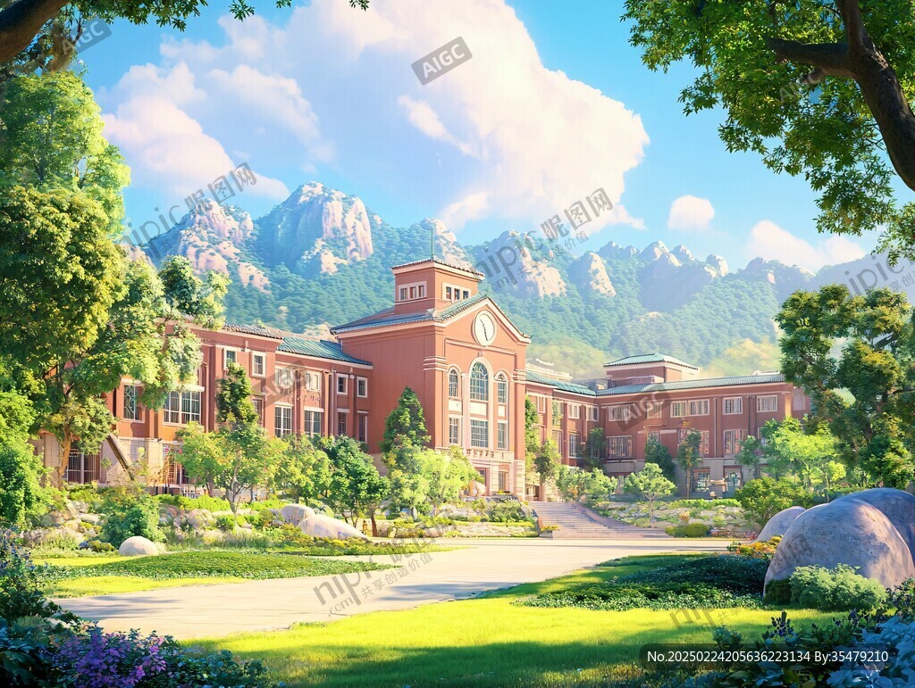 西北大学插画宣传背景