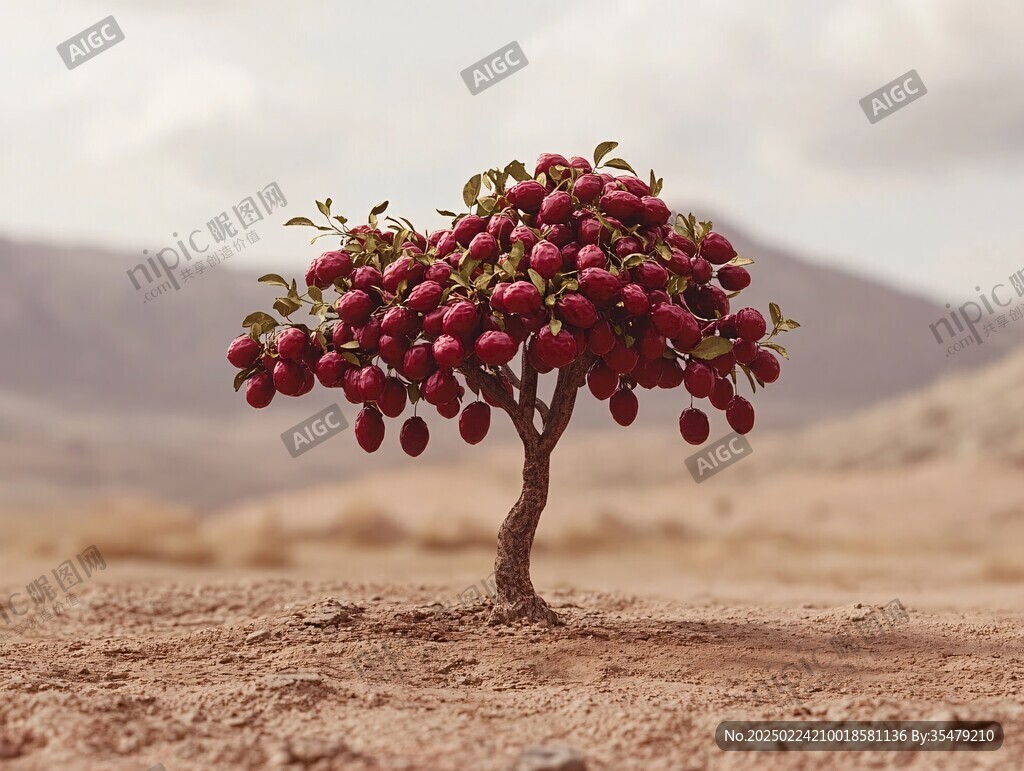 高清植物果实小红果树