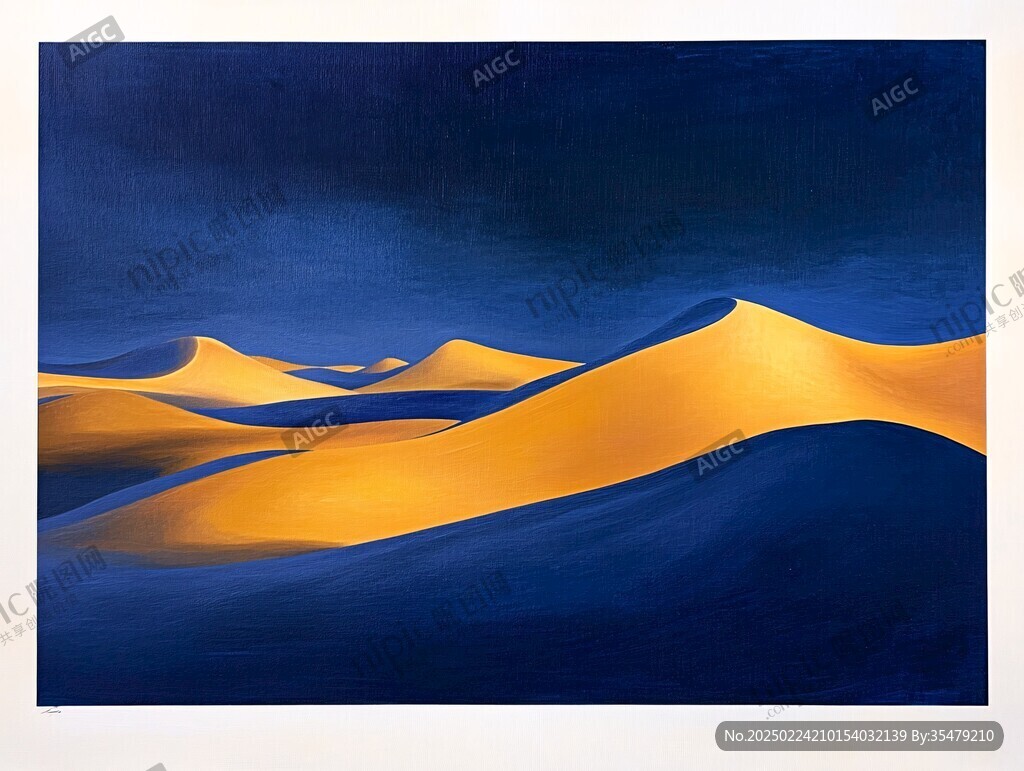 简约山形挂画