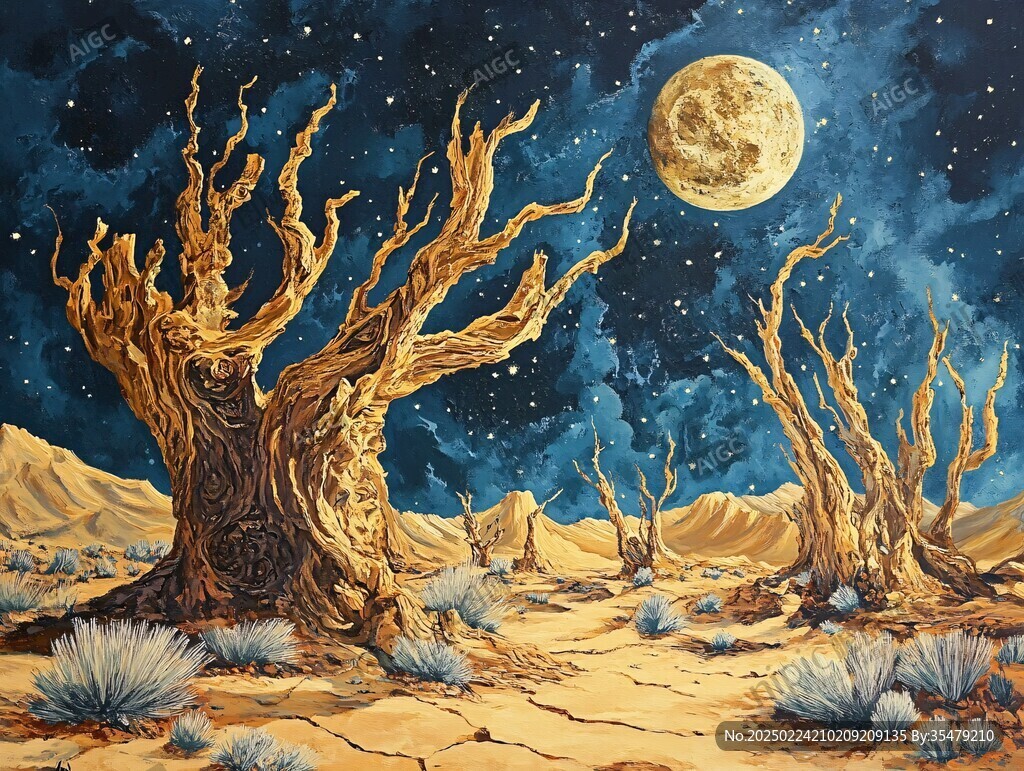 胡杨林插画