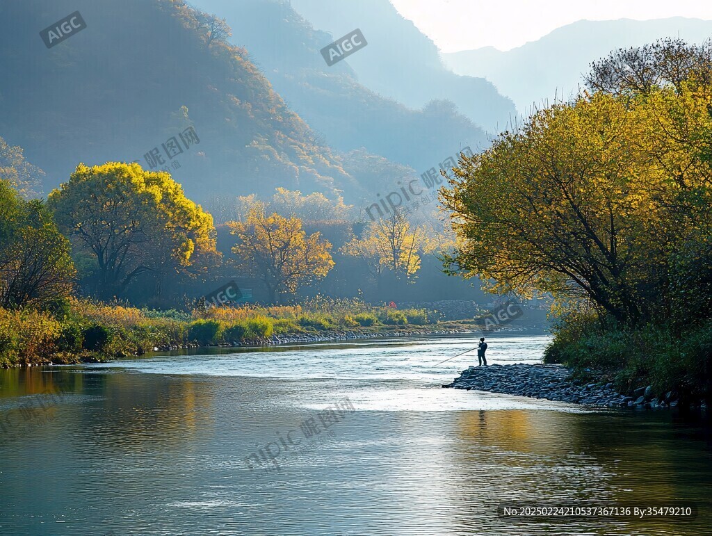 秦岭浐河风光