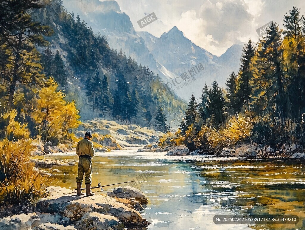 山地钓鱼