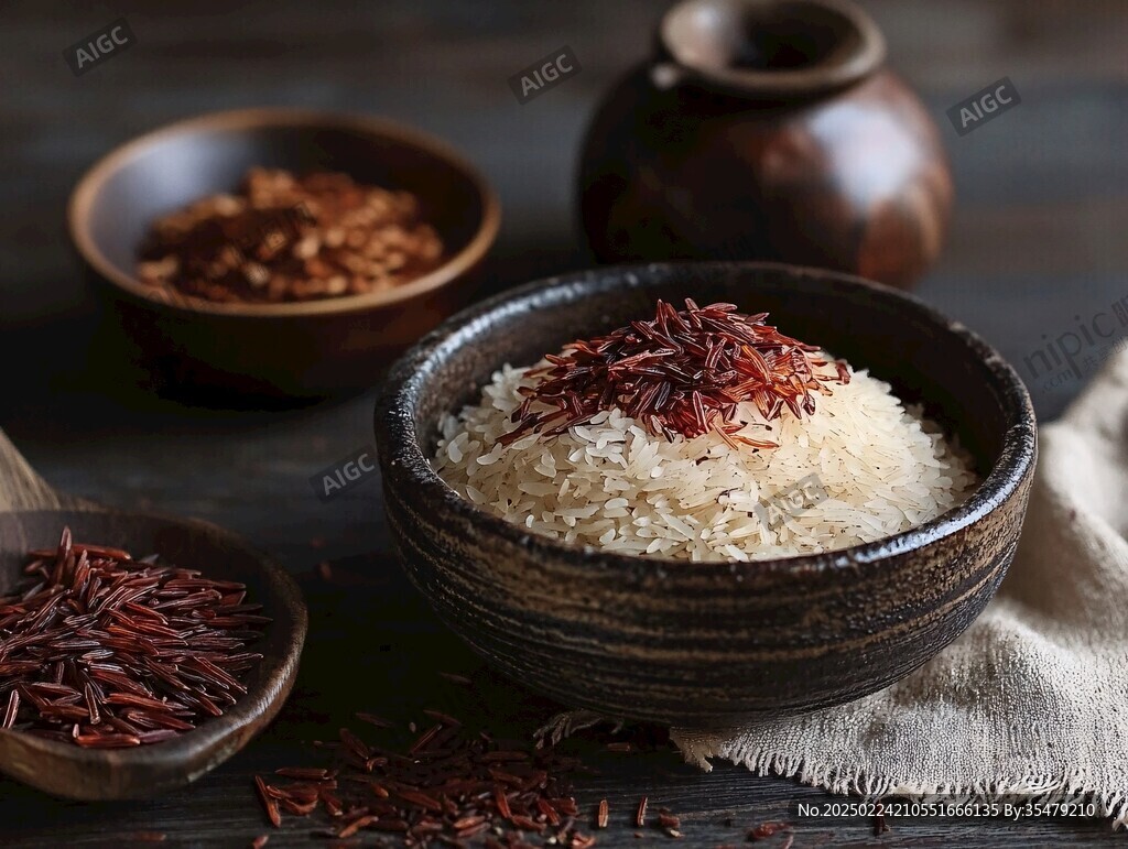 蒸红米饭