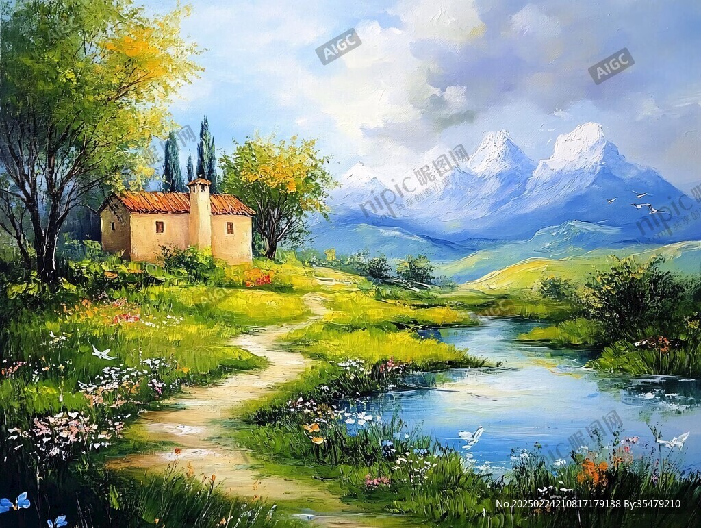 美丽风景油画