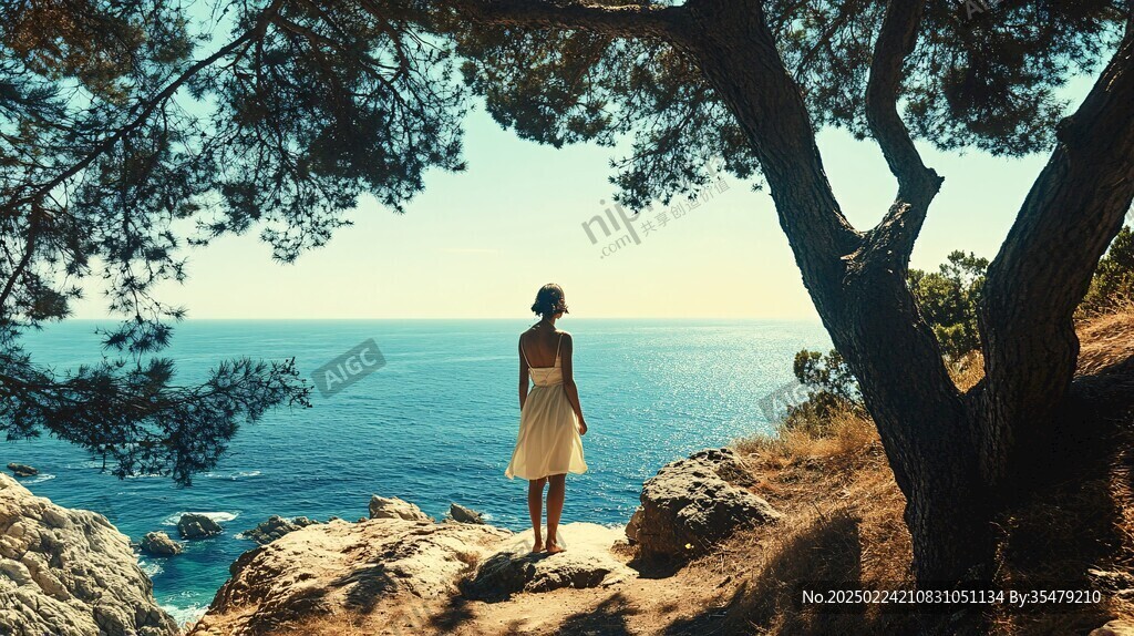 看海的美女