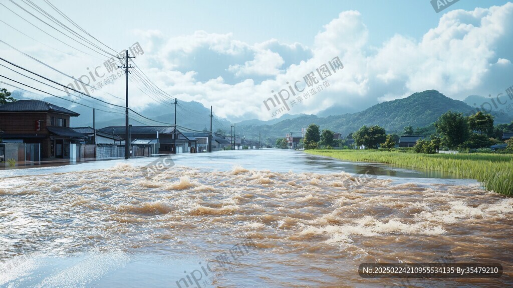 洪水素材