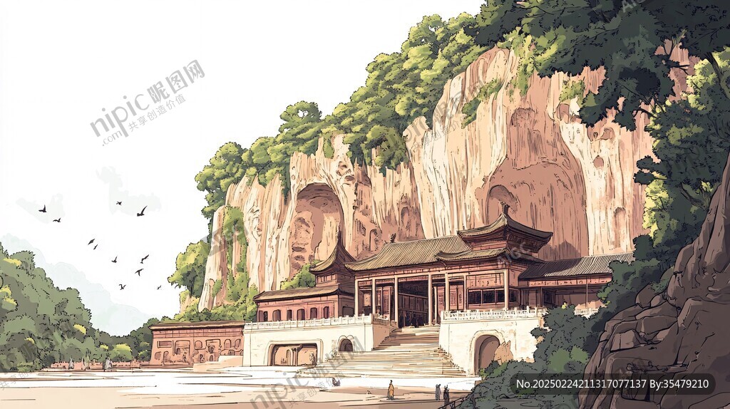 石宝寨插画