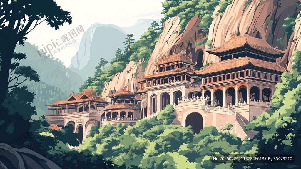 太姥山插画