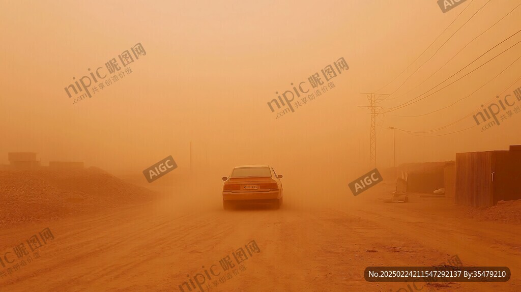 大漠戈壁阴霾