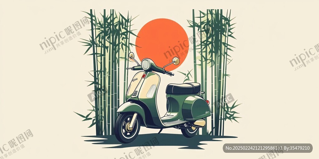 电动车插画