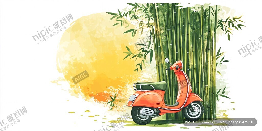 电动车插画
