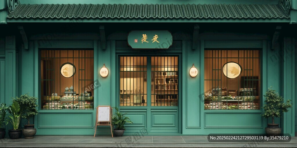茶铺门头设计