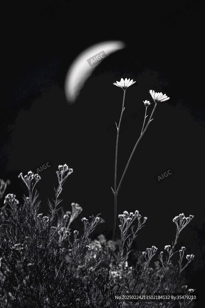 唯美月夜花