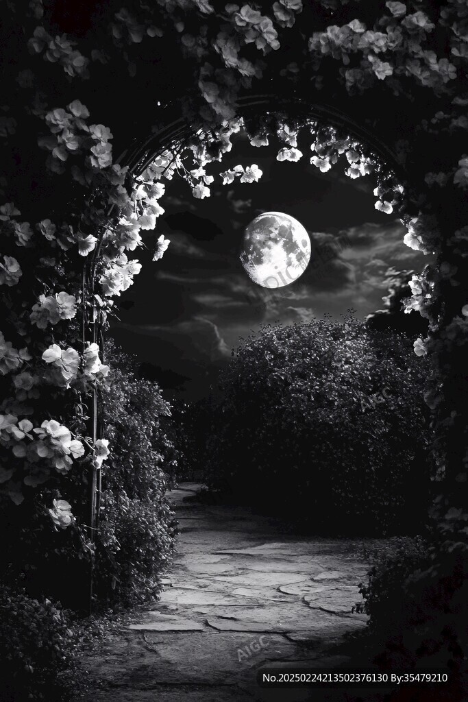 唯美月夜花