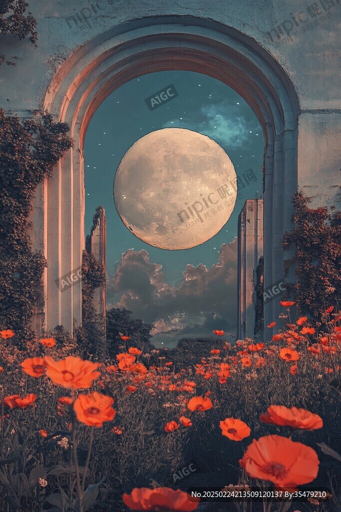 蓝月夜梦幻唯美奇幻