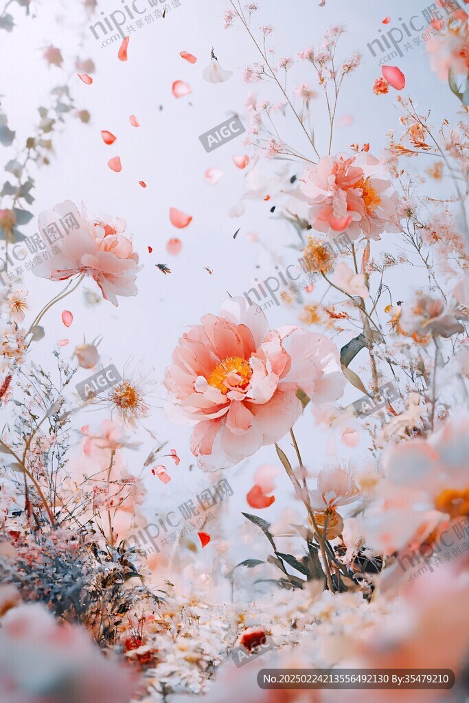 3d立体唯美花卉