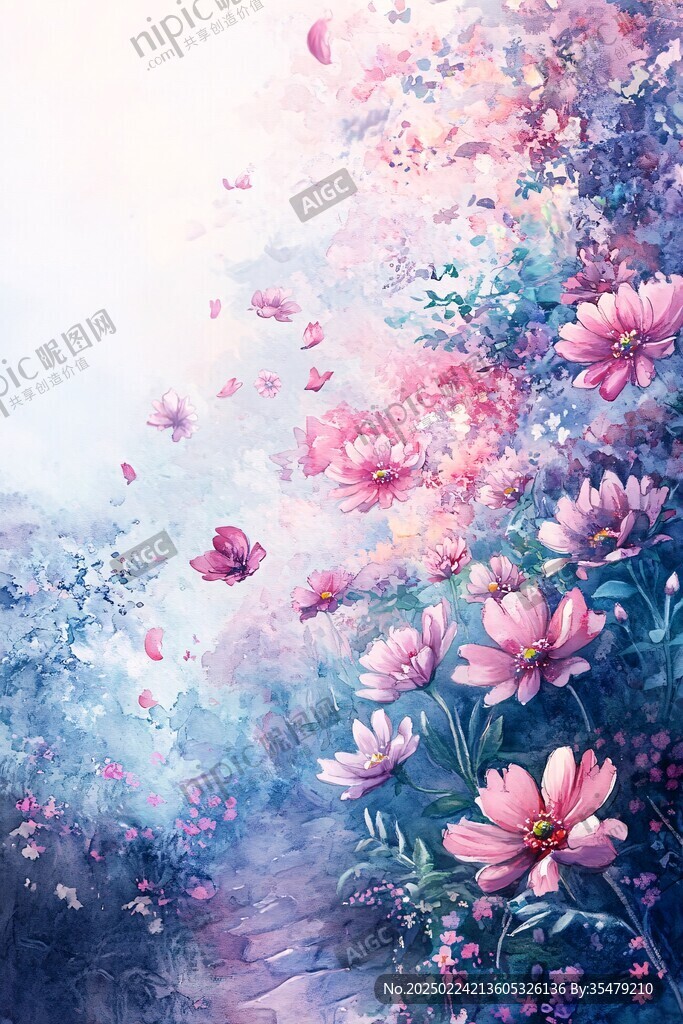 花蝶梦幻背景