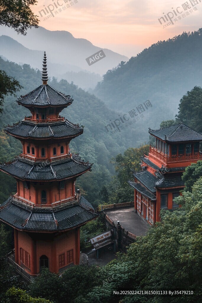 山寺晚钟