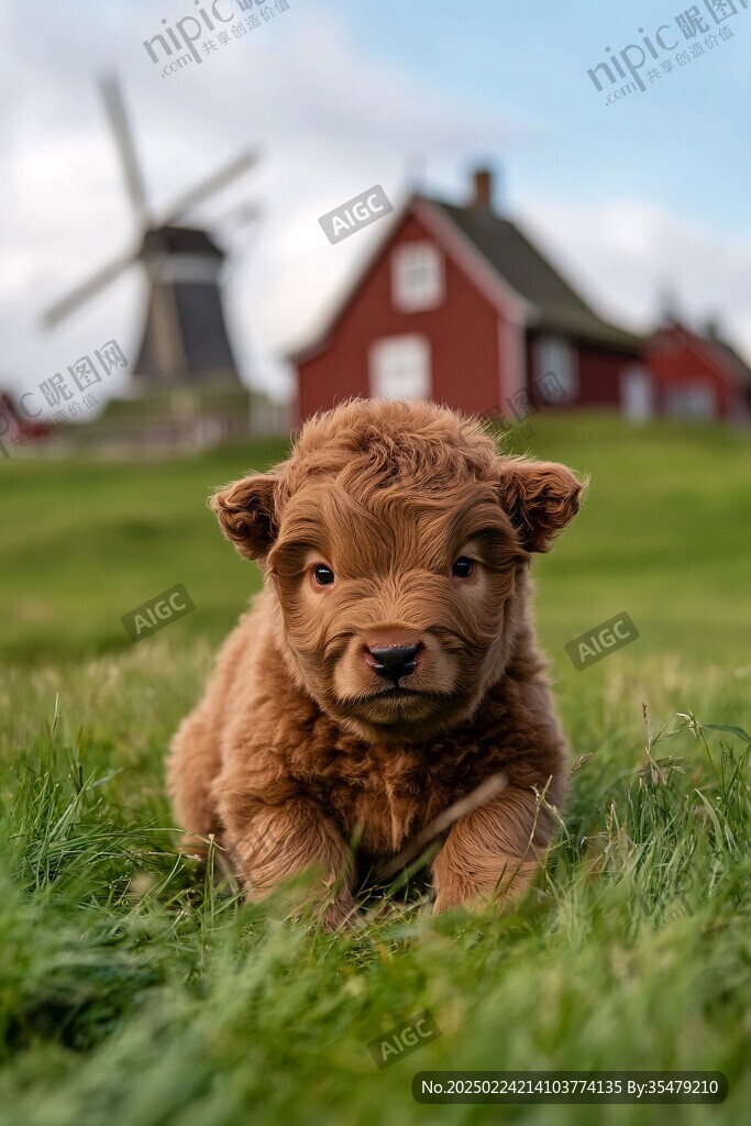 小牛犊背景素材