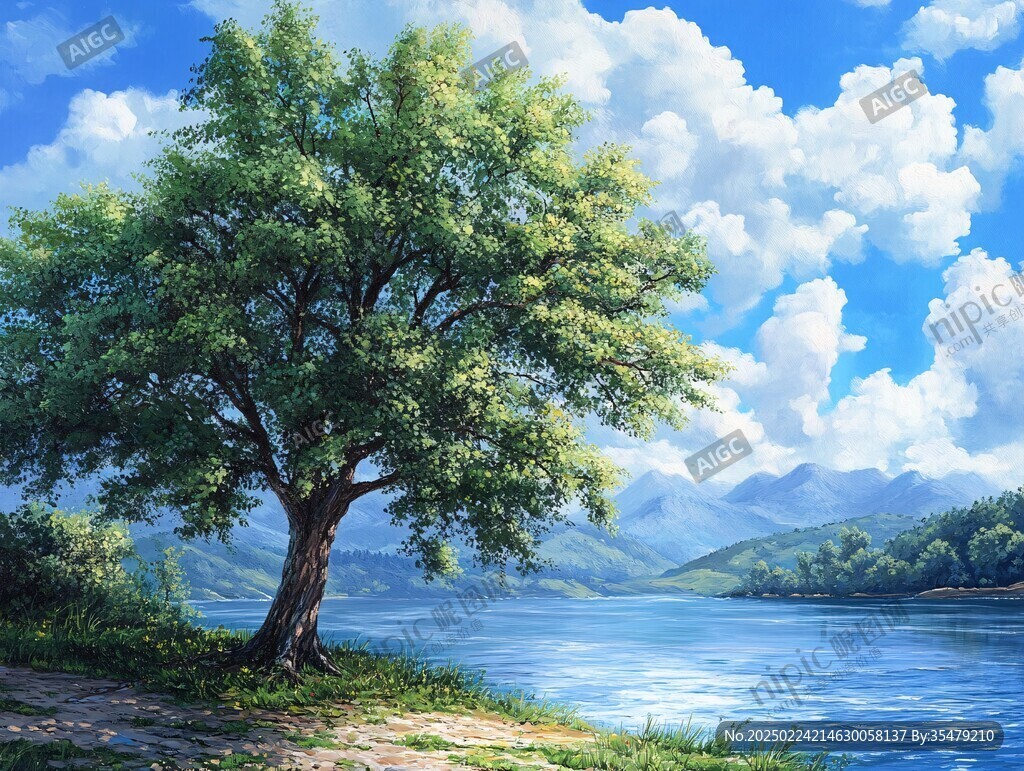 宽屏风景画