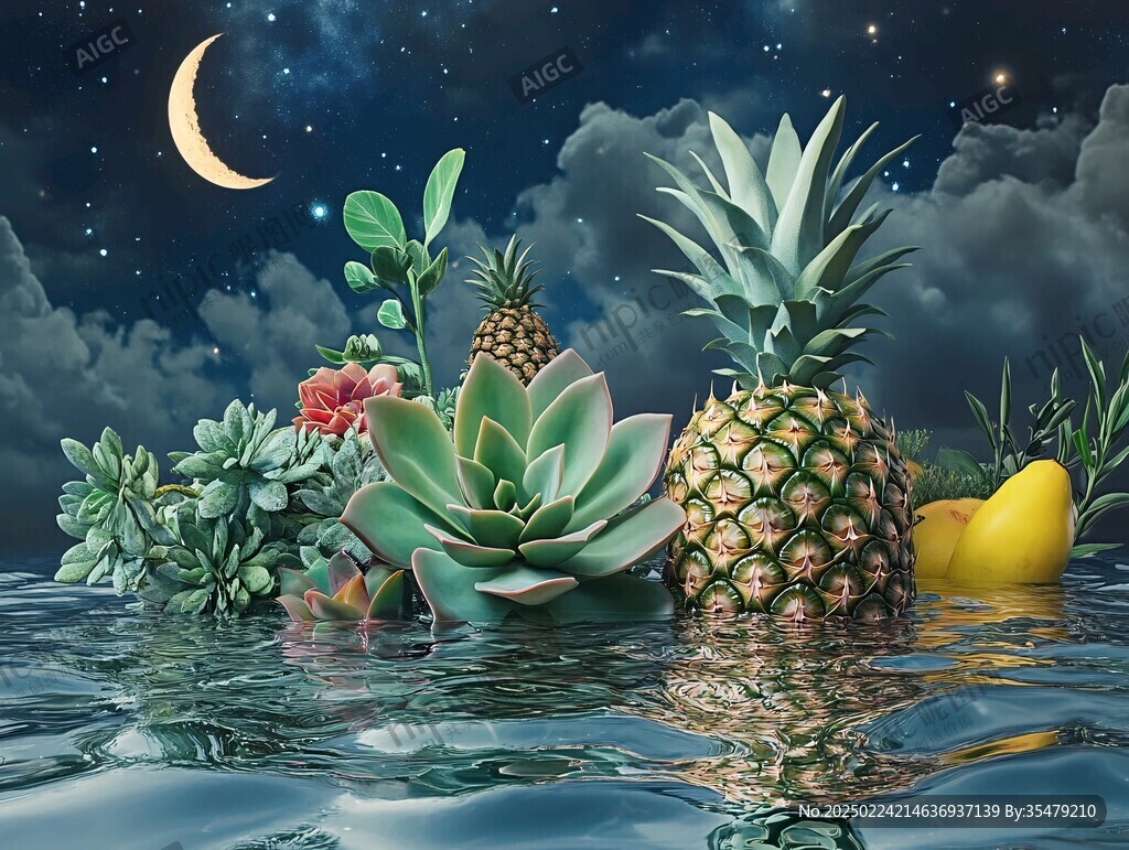 梦幻夜晚立体画