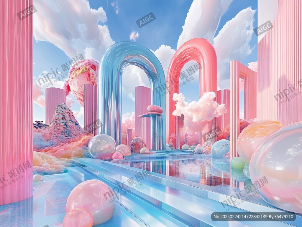 粉红色的超现实世界