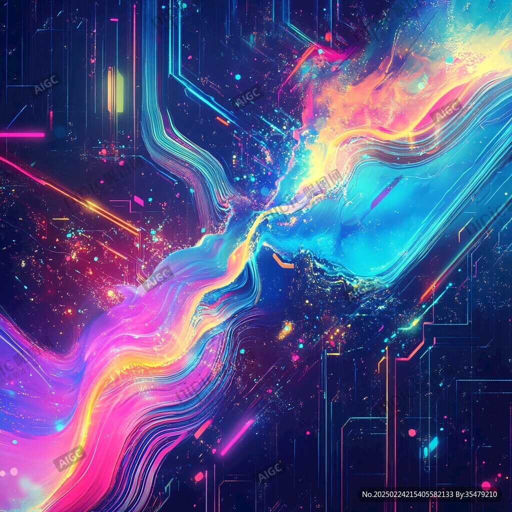 科技风炫彩背景