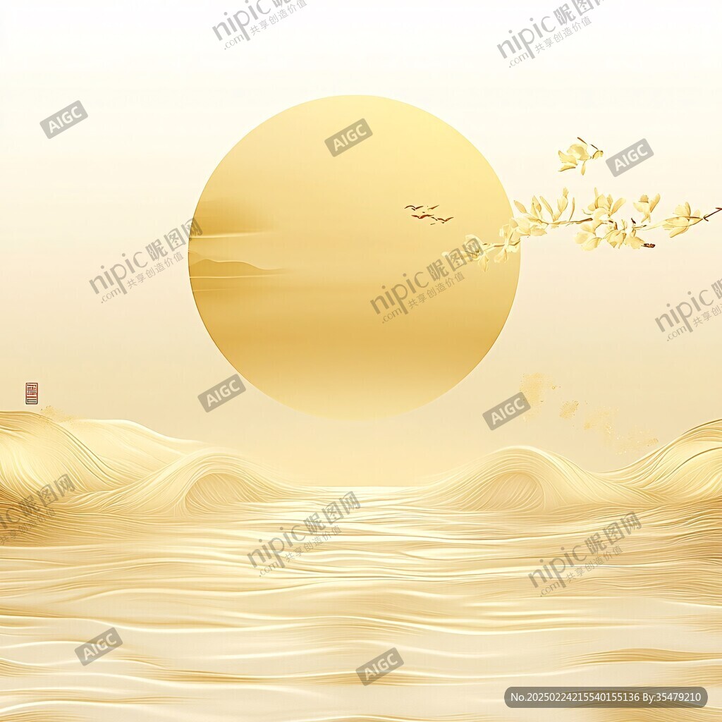 新中式金色山水
