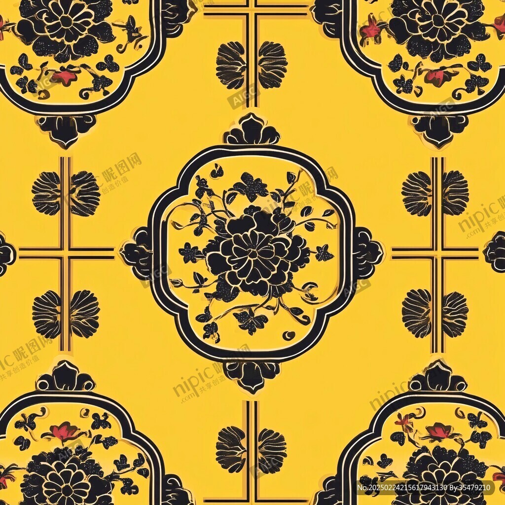 金莲花石榴纹