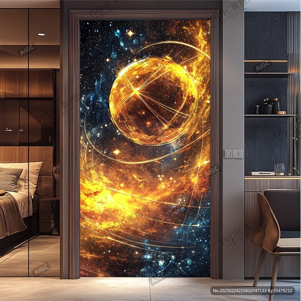 3d宇宙壁画