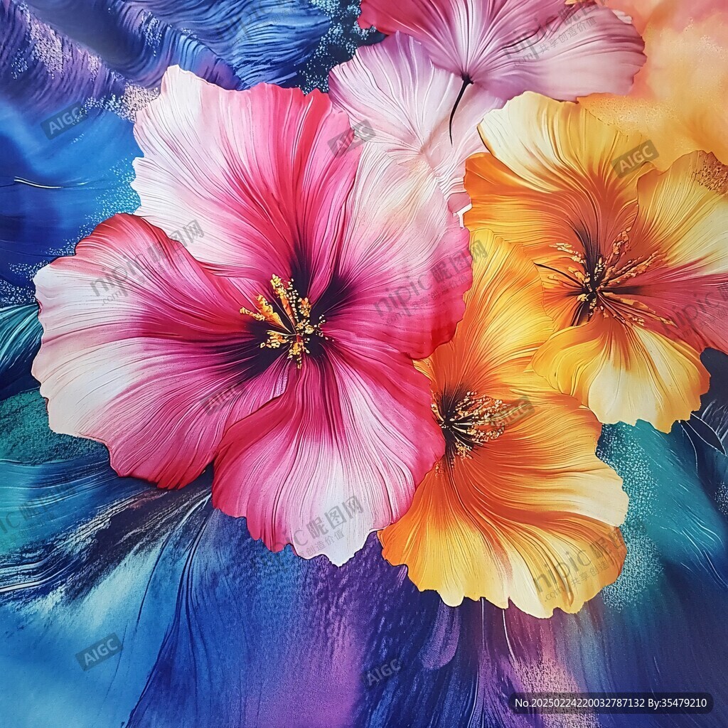 幻彩炫彩花朵