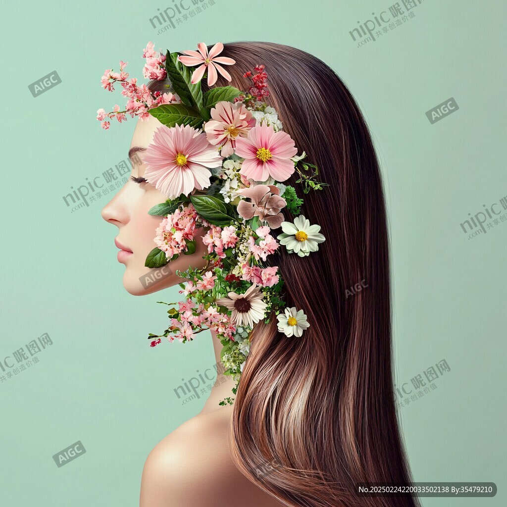 人头花艺造型