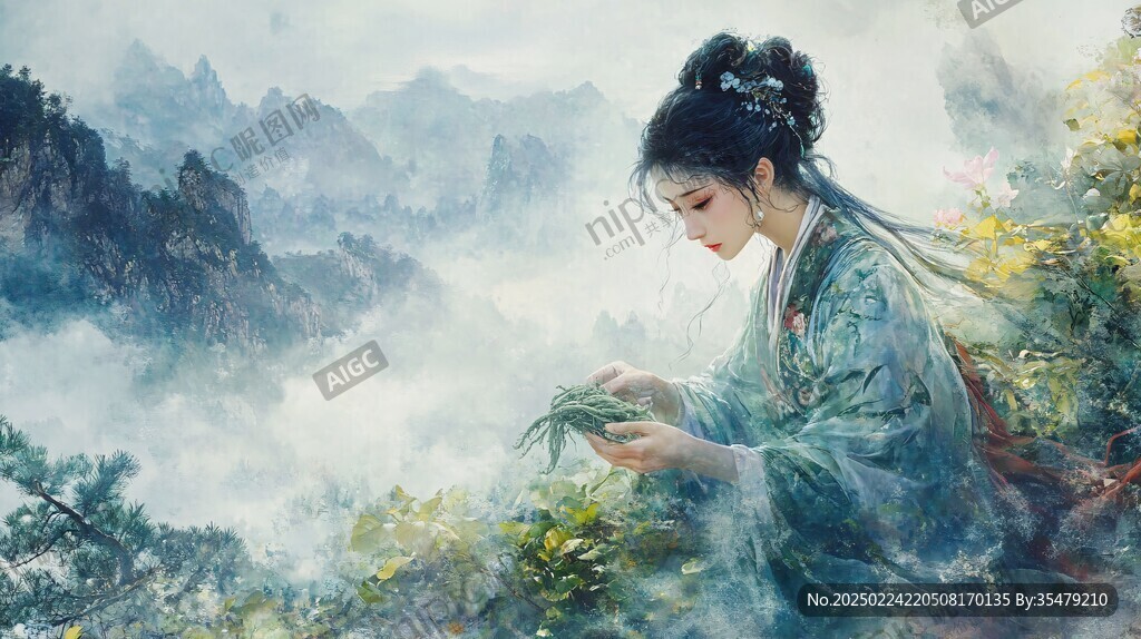 采药的古风姑娘