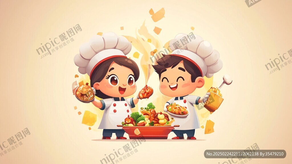 烹饪运营插画