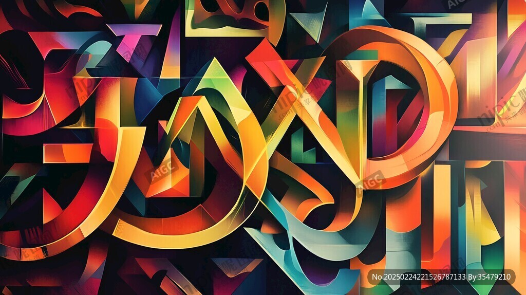 3d字母背景