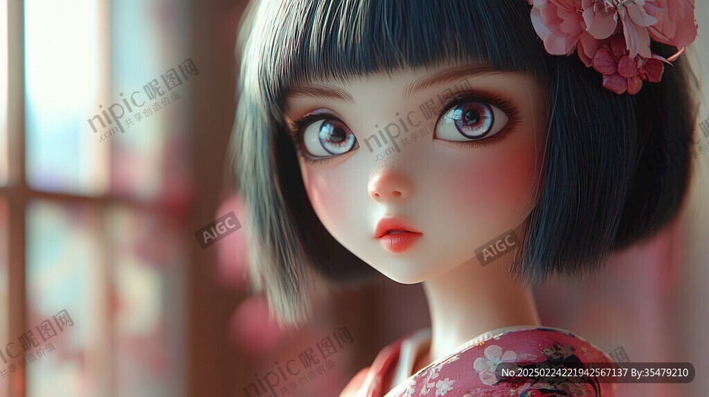 大头娃娃唯美图片