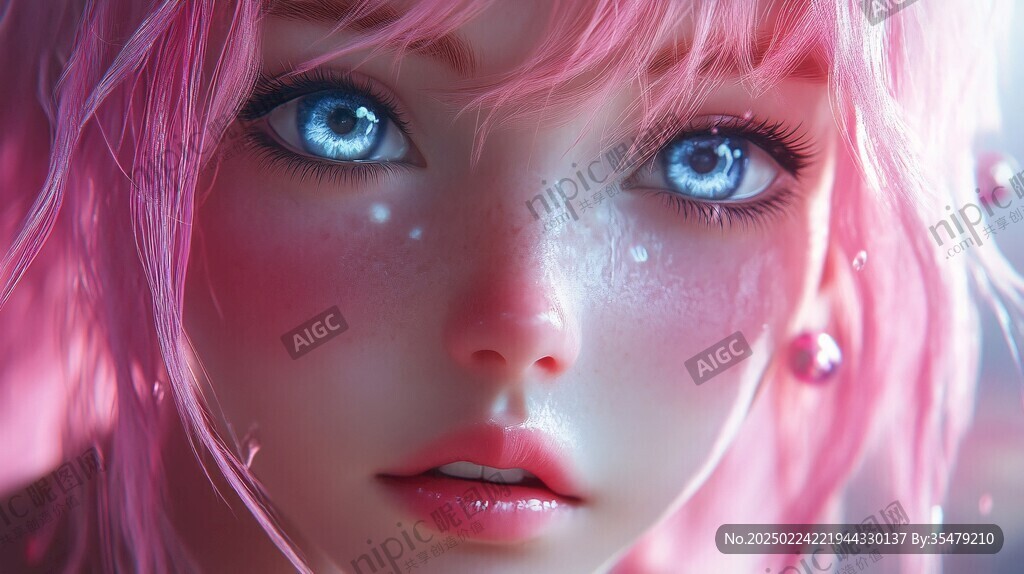 粉色头发少女