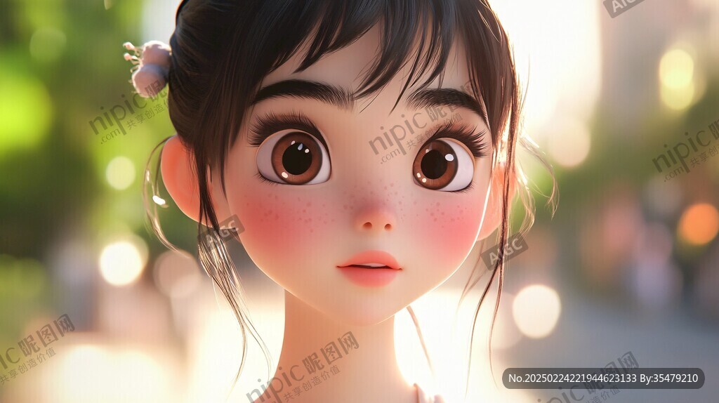 小女孩儿插