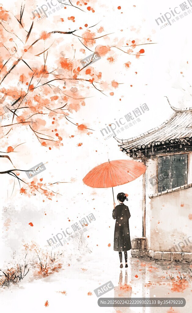 霜降古风插画