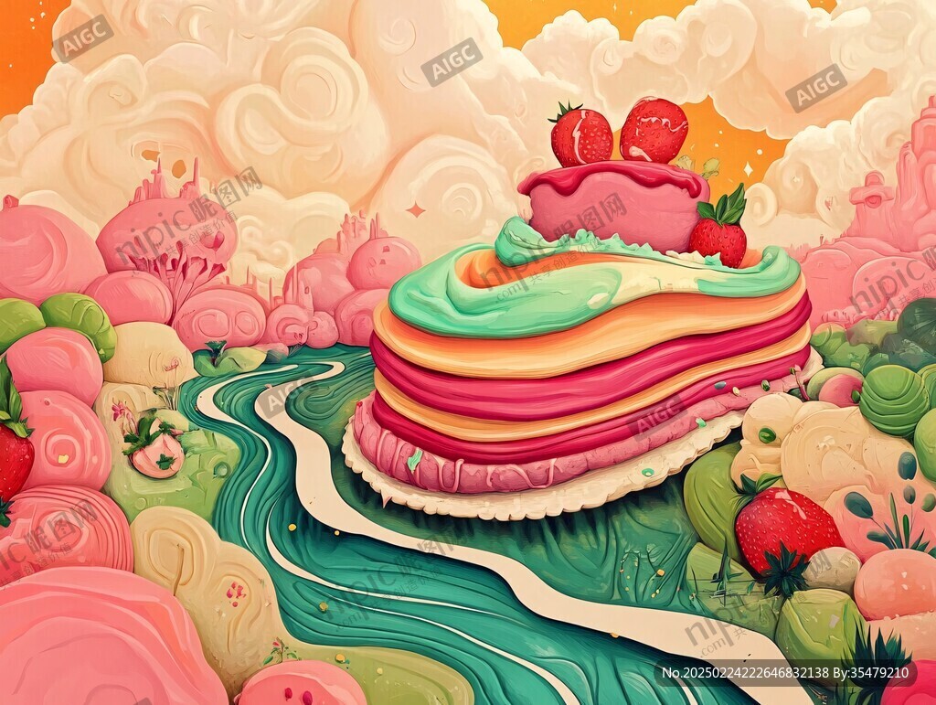 糖果风插画