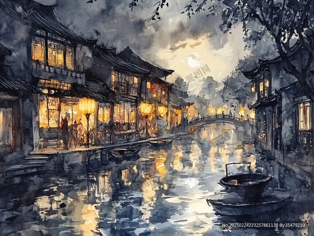乌镇水彩