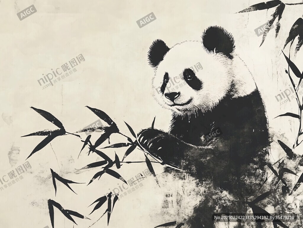 熊猫绘画