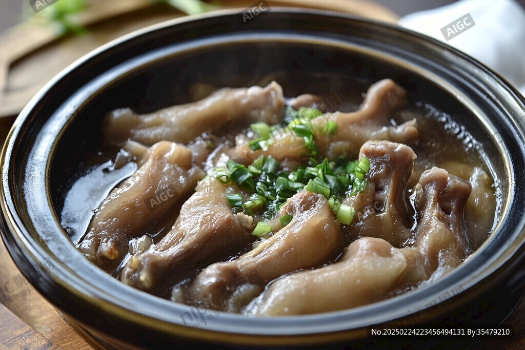 鲜蹄筋鹅掌煲